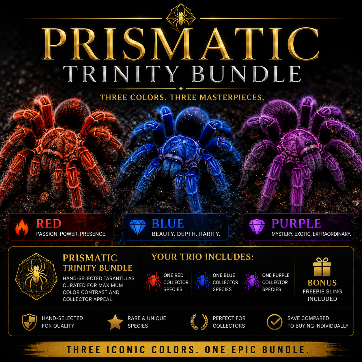 💙 ♥️ 💜 Prismatic Trinity Bundle - (The Three Colors All Collector’s Chase)